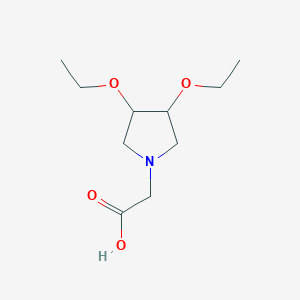 molecular formula C10H19NO4 B1478295 2-(3,4-Diethoxypyrrolidin-1-yl)acetic acid CAS No. 2098044-56-3