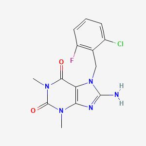 8-Amino-7-(2-chloro-6-fluorobenzyl)-1,3-dimethyl-1H-purine-2,6(3H,7H)-dione