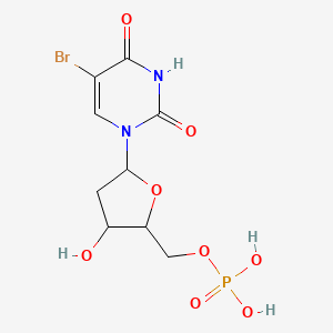 [5-(5-bromo-2,4-dioxo-3,4-dihydropyrimidin-1(2H)-yl)-3-hydroxytetrahydrofuran-2-yl]methyl dihydrogen phosphate