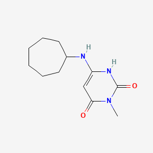 molecular formula C12H19N3O2 B1478306 6-(cycloheptylamino)-3-methylpyrimidine-2,4(1H,3H)-dione CAS No. 1234994-82-1
