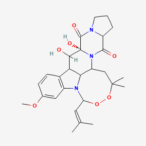 (23R)-23,24-dihydroxy-5-methoxy-12,12-dimethyl-9-(2-methylprop-1-enyl)-10,11-dioxa-8,15,21-triazahexacyclo[12.10.1.02,7.08,25.015,23.017,21]pentacosa-2(7),3,5-triene-16,22-dione