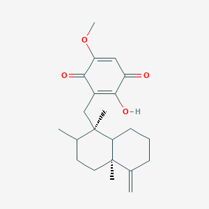 3-[[(1R,4aS)-1,2,4a-trimethyl-5-methylidene-3,4,6,7,8,8a-hexahydro-2H-naphthalen-1-yl]methyl]-2-hydroxy-5-methoxycyclohexa-2,5-diene-1,4-dione