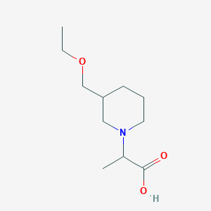 molecular formula C11H21NO3 B1478308 Ácido 2-(3-(etoxi-metil)piperidin-1-il)propanoico CAS No. 1869226-35-6