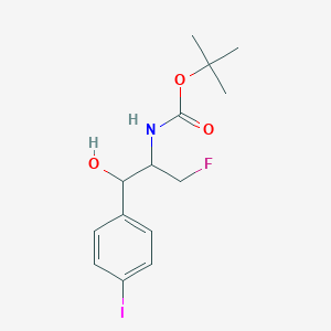 Tert-butyl ((1R,2S)-3-fluoro-1-hydroxy-1-(4-iodophenyl)propan-2-YL)carbamate