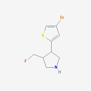 molecular formula C9H11BrFNS B1478311 3-(4-Bromothiophen-2-yl)-4-(fluoromethyl)pyrrolidine CAS No. 2098053-02-0