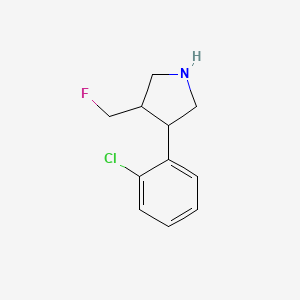 molecular formula C11H13ClFN B1478312 3-(2-Chlorophenyl)-4-(fluoromethyl)pyrrolidine CAS No. 2098052-97-0