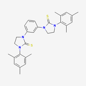 molecular formula C30H34N4S2 B14783122 3,3'-(1,3-Phenylene)bis(1-mesitylimidazolidine-2-thione) 