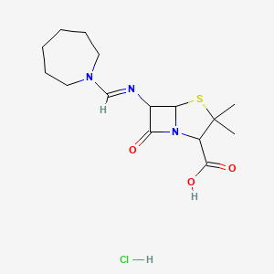 6-(azepan-1-ylmethylideneamino)-3,3-dimethyl-7-oxo-4-thia-1-azabicyclo[3.2.0]heptane-2-carboxylic acid;hydrochloride