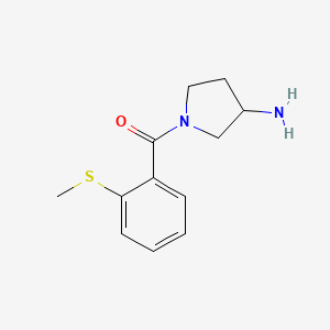 molecular formula C12H16N2OS B1478319 (3-Aminopyrrolidin-1-yl)(2-(methylthio)phenyl)methanone CAS No. 1826415-81-9