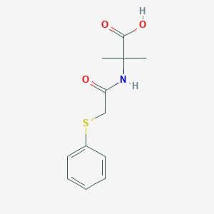 2-Methyl-2-(2-(phenylthio)acetamido)propanoic acid