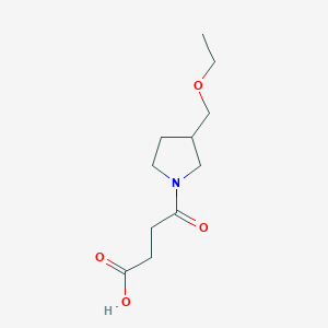 molecular formula C11H19NO4 B1478328 4-(3-(乙氧甲基)吡咯烷-1-基)-4-氧代丁酸 CAS No. 1870189-73-3