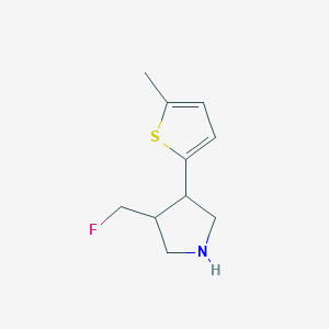 molecular formula C10H14FNS B1478339 3-(Fluoromethyl)-4-(5-methylthiophen-2-yl)pyrrolidine CAS No. 2098122-11-1