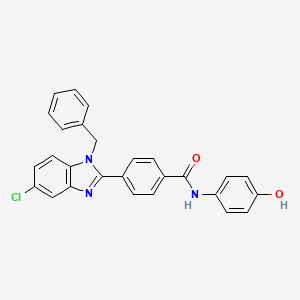 4-(1-Benzyl-5-chloro-1H-benzo[d]imidazol-2-yl)-N-(4-hydroxyphenyl)benzamide