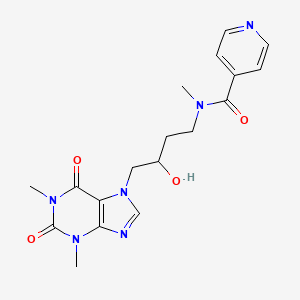 N-(4-(1,3-Dimethyl-2,6-dioxo-2,3-dihydro-1H-purin-7(6H)-yl)-3-hydroxybutyl)-N-methylisonicotinamide