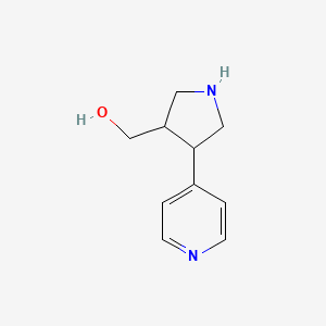molecular formula C10H14N2O B1478344 (4-(Pyridin-4-yl)pyrrolidin-3-yl)methanol CAS No. 2098096-31-0