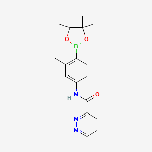 N-[3-methyl-4-(4,4,5,5-tetramethyl-1,3,2-dioxaborolan-2-yl)phenyl]pyridazine-3-carboxamide