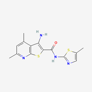 3-amino-4,6-dimethyl-N-(5-methylthiazol-2-yl)thieno[2,3-b]pyridine-2-carboxamide