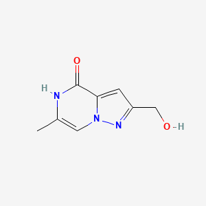 molecular formula C8H9N3O2 B1478351 2-(Hydroxymethyl)-6-methylpyrazolo[1,5-a]pyrazin-4-ol CAS No. 2091787-90-3