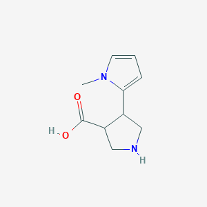 molecular formula C10H14N2O2 B1478355 4-(1-methyl-1H-pyrrol-2-yl)pyrrolidine-3-carboxylic acid CAS No. 2098078-06-7