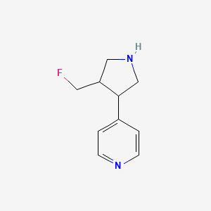 molecular formula C10H13FN2 B1478356 4-(4-(Fluoromethyl)pyrrolidin-3-yl)pyridine CAS No. 2098078-33-0