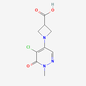 molecular formula C9H10ClN3O3 B1478365 1-(5-氯-1-甲基-6-氧代-1,6-二氢吡哒嗪-4-基)氮杂环丁烷-3-羧酸 CAS No. 2091157-76-3