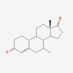 (3aS,3bR,4R,9aR,9bS,11aS)-4,11a-dimethyl-1H,2H,3H,3aH,3bH,4H,5H,7H,8H,9H,9aH,9bH,10H,11H,11aH-cyclopenta[a]phenanthrene-1,7-dione