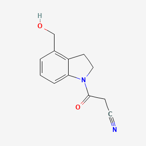 molecular formula C12H12N2O2 B1478378 3-(4-(Hydroxymethyl)indolin-1-yl)-3-oxopropanenitrile CAS No. 2092512-60-0