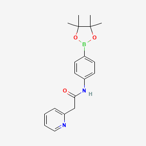 2-pyridin-2-yl-N-[4-(4,4,5,5-tetramethyl-1,3,2-dioxaborolan-2-yl)phenyl]acetamide