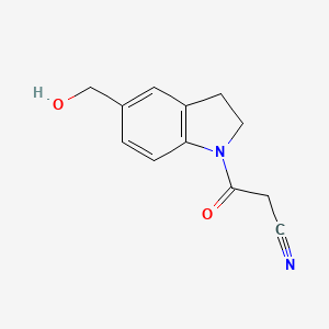 molecular formula C12H12N2O2 B1478379 3-(5-(Hydroxymethyl)indolin-1-yl)-3-oxopropanenitrile CAS No. 2091563-24-3