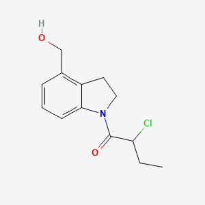 molecular formula C13H16ClNO2 B1478386 2-Chloro-1-(4-(hydroxymethyl)indolin-1-yl)butan-1-one CAS No. 2098066-90-9