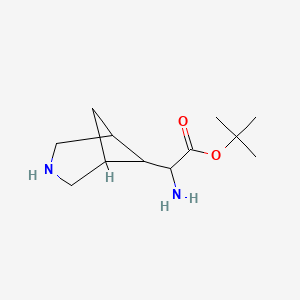 molecular formula C12H22N2O2 B14783872 Tert-butyl 2-amino-2-(3-azabicyclo[3.1.1]heptan-6-yl)acetate 