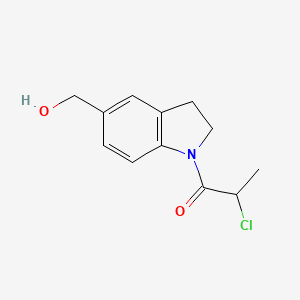molecular formula C12H14ClNO2 B1478388 2-Chloro-1-(5-(hydroxymethyl)indolin-1-yl)propan-1-one CAS No. 2091295-93-9