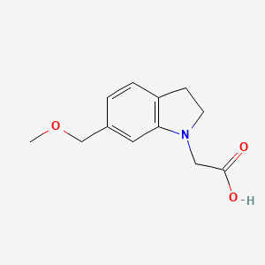 molecular formula C12H15NO3 B1478389 2-(6-(Methoxymethyl)indolin-1-yl)acetic acid CAS No. 2098107-87-8