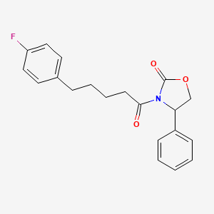 (4S)-3-[5-(4-fluorophenyl)pentanoyl]-4-phenyl-1,3-oxazolidin-2-one