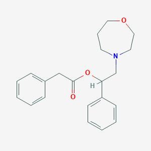 2-(1,4-Oxazepan-4-yl)-1-phenylethyl 2-phenylacetate