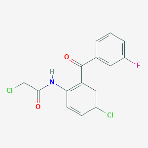 2-chloro-N-(4-chloro-2-(3-fluorobenzoyl)phenyl)acetamide