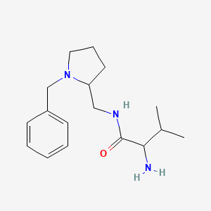 molecular formula C17H27N3O B14783949 2-Amino-N-(((S)-1-benzylpyrrolidin-2-yl)methyl)-3-methylbutanamide 