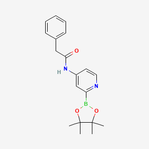 2-phenyl-N-[2-(4,4,5,5-tetramethyl-1,3,2-dioxaborolan-2-yl)pyridin-4-yl]acetamide