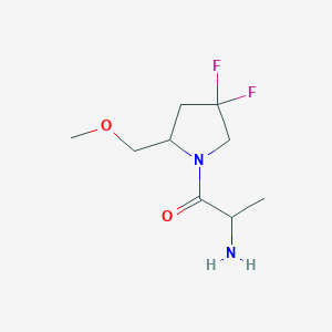 molecular formula C9H16F2N2O2 B1478407 2-Amino-1-(4,4-difluoro-2-(methoxymethyl)pyrrolidin-1-yl)propan-1-one CAS No. 2089700-35-4