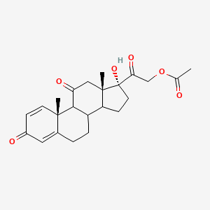 molecular formula C23H28O6 B14784107 [2-[(10R,13S,17R)-17-hydroxy-10,13-dimethyl-3,11-dioxo-6,7,8,9,12,14,15,16-octahydrocyclopenta[a]phenanthren-17-yl]-2-oxoethyl] acetate 