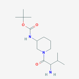 molecular formula C15H29N3O3 B14784113 tert-butyl N-[1-(2-amino-3-methylbutanoyl)piperidin-3-yl]carbamate 