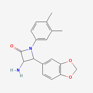 3-Amino-4-(benzo[d][1,3]dioxol-5-yl)-1-(3,4-dimethylphenyl)azetidin-2-one