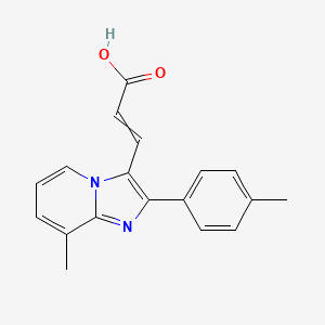 3-[8-Methyl-2-(4-methylphenyl)imidazo[1,2-a]pyridin-3-yl]prop-2-enoic acid