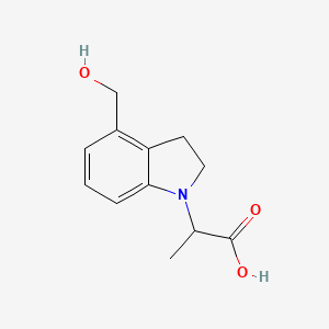 molecular formula C12H15NO3 B1478422 2-(4-(Hydroxymethyl)indolin-1-yl)propanoic acid CAS No. 2089707-18-4