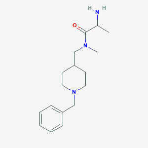 molecular formula C17H27N3O B14784253 2-amino-N-[(1-benzylpiperidin-4-yl)methyl]-N-methylpropanamide 