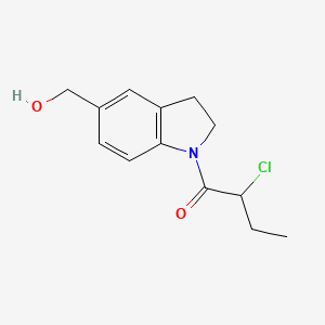 molecular formula C13H16ClNO2 B1478426 2-Chloro-1-(5-(hydroxymethyl)indolin-1-yl)butan-1-one CAS No. 2097985-17-4