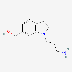 molecular formula C12H18N2O B1478429 (1-(3-Aminopropyl)indolin-6-yl)methanol CAS No. 2098004-22-7