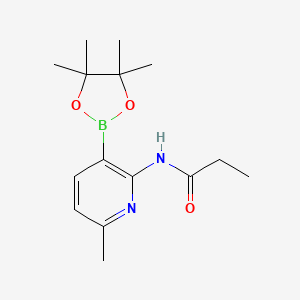 N-[6-methyl-3-(4,4,5,5-tetramethyl-1,3,2-dioxaborolan-2-yl)pyridin-2-yl]propanamide