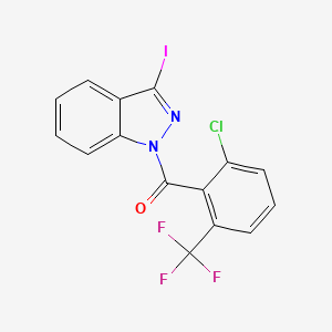 molecular formula C15H7ClF3IN2O B14784345 (2-chloro-6-(trifluoromethyl)phenyl)(3-iodo-1H-indazol-1-yl)methanone 