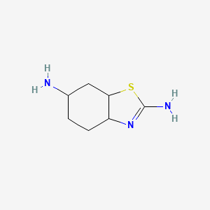 molecular formula C7H13N3S B14784347 3a,4,5,6,7,7a-Hexahydro-1,3-benzothiazole-2,6-diamine 